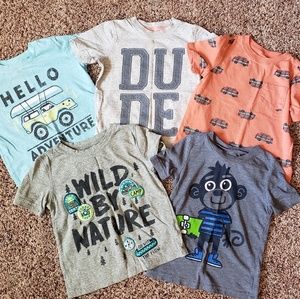Lot of 5 Tees 2T/3T